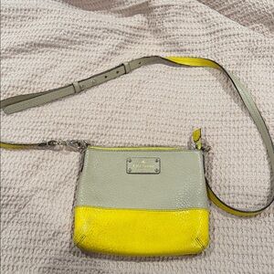 Kate Spade Two-Tone Yellow and Gray Crossbody Bag